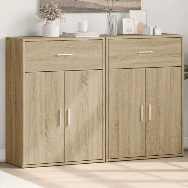 Credenze 2 pz Rovere Sonoma 60x30x84 cm in Legno Multistrato 3276597