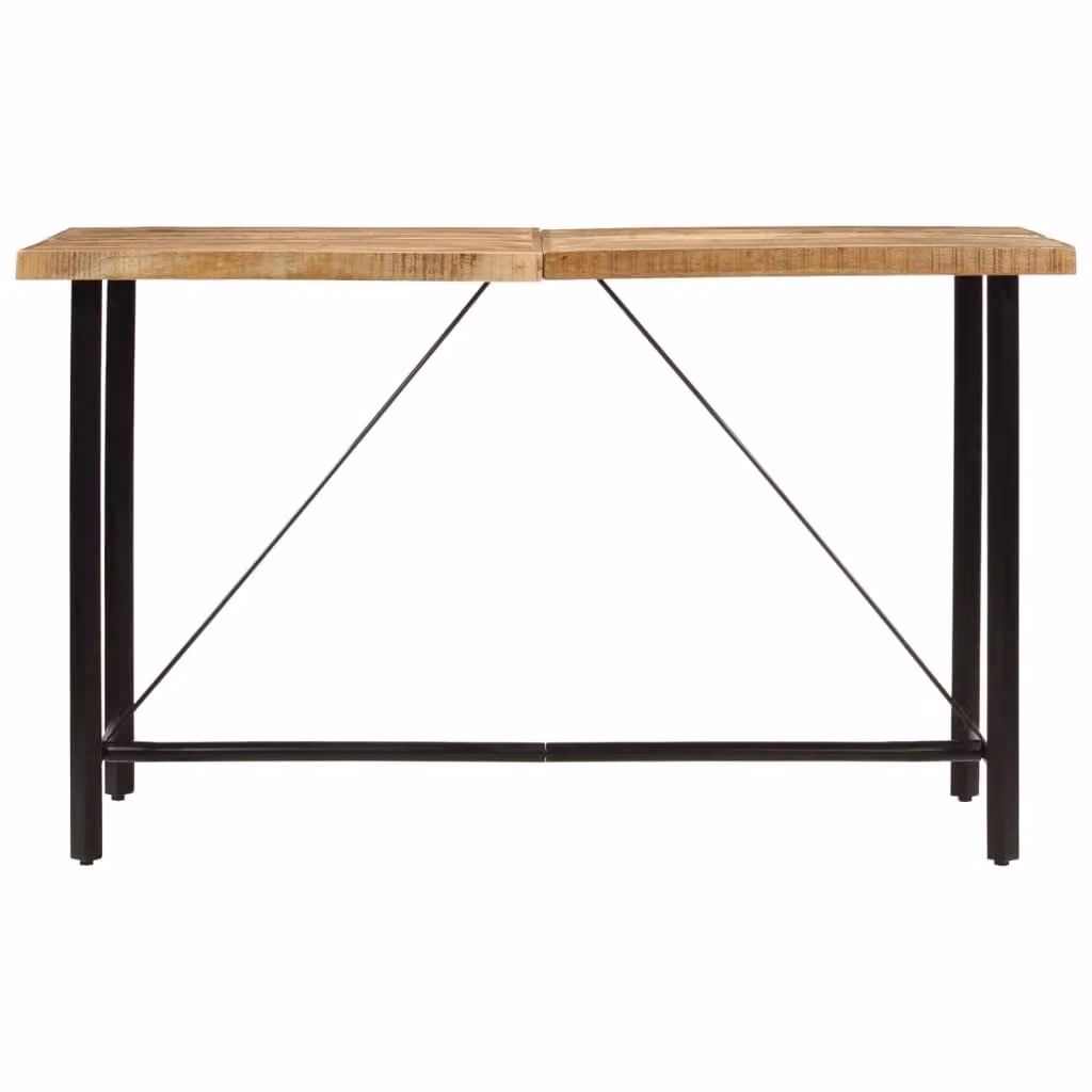 Tavolino da Bar 180x70x107 cm Legno Massello di Mango e Ferro