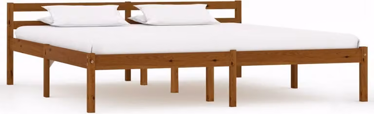 vidaXL Letto in legno massiccio miele pino marrone 160x200 cm - Struttura letto - Cornici letto - Struttura letto - Letto