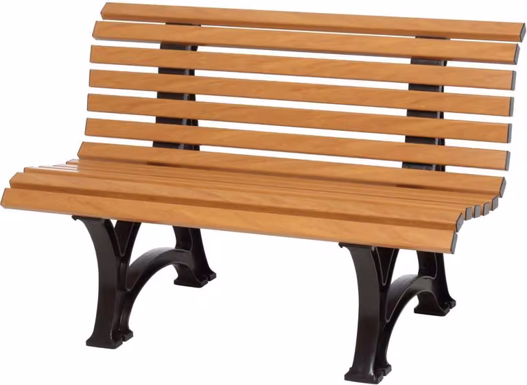 Panchina da giardino Jamaica | 2 posti | aspetto legno | HxLxP 80x120x64cm | plastica resistente agli agenti atmosferici e ai raggi UV | panchina da parco Panchina da esterno Balcone da giardino Terrazza
