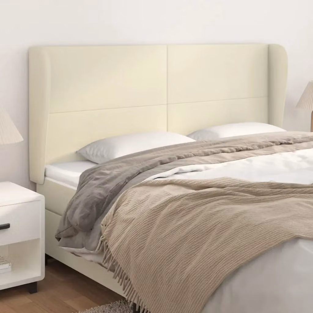 Testata ad orecchio in similpelle beige L: 163 cm, P: 23 cm, H: 118/128 cm – 2