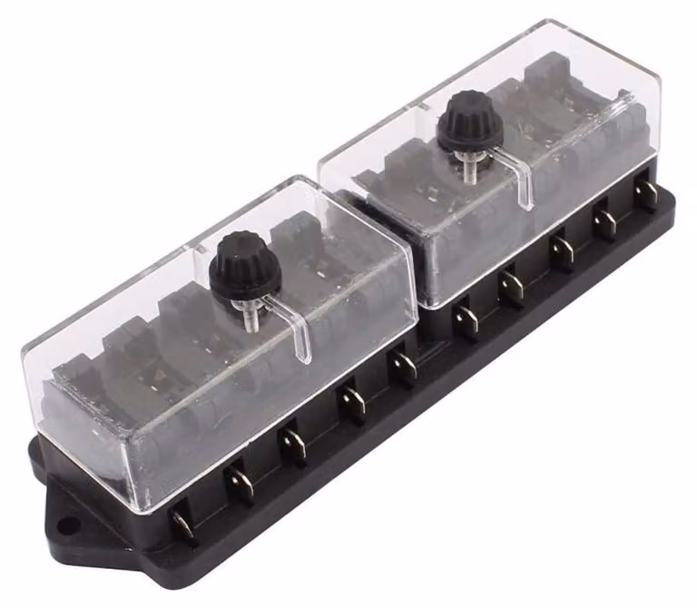 Portafusibili con 10 slot 12 V - 24 V
