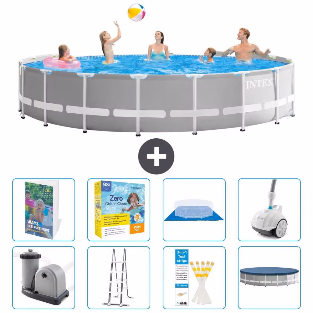 Struttura per piscina a forma di prisma - 549x122 cm - composta da 7 elementi - modello S544