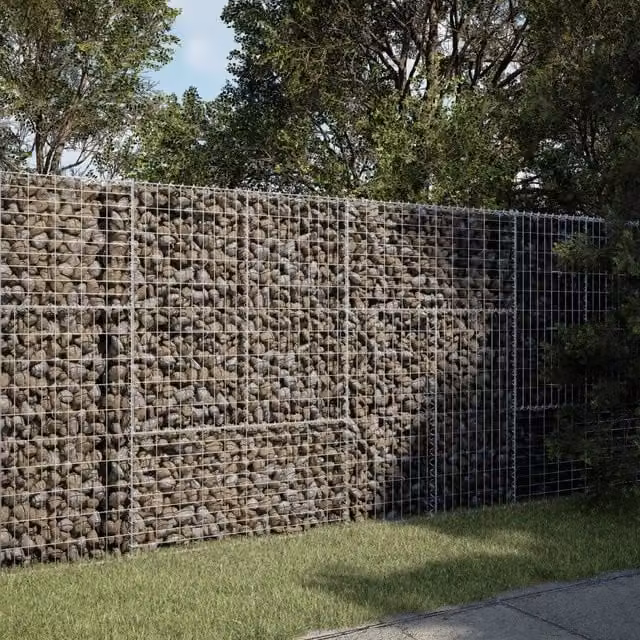 Cesto Gabbione con Copertura 200x100x150 cm in Ferro Zincato 3295214