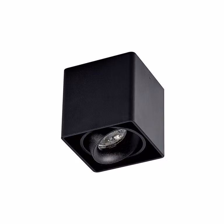 Arcchio Kubika downlight, 9 cm, nero, 1 luce, metallo