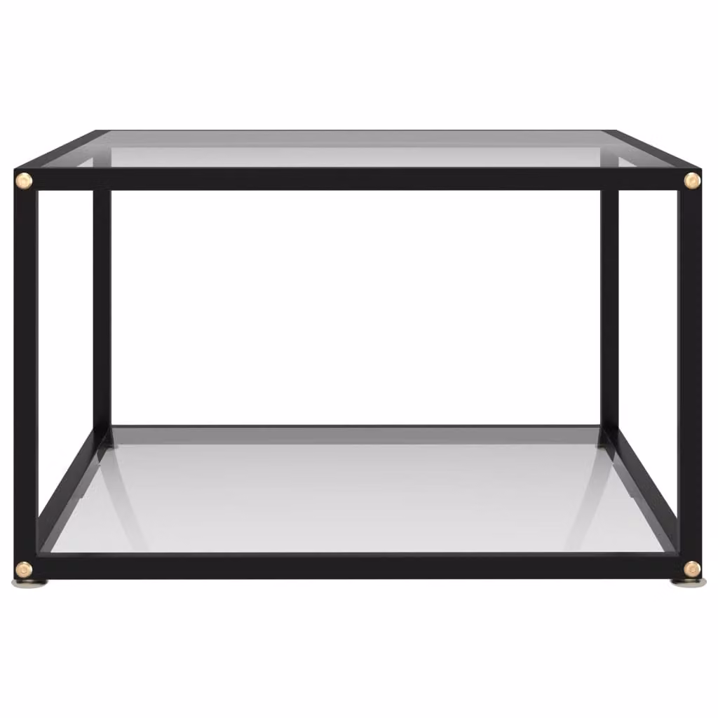 vidaXL Tavolino da salotto trasparente 60x60x35 cm in vetro temperato