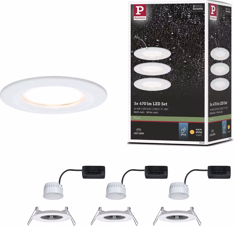 Paulmann Luce da incasso LED Nova basic set rigido