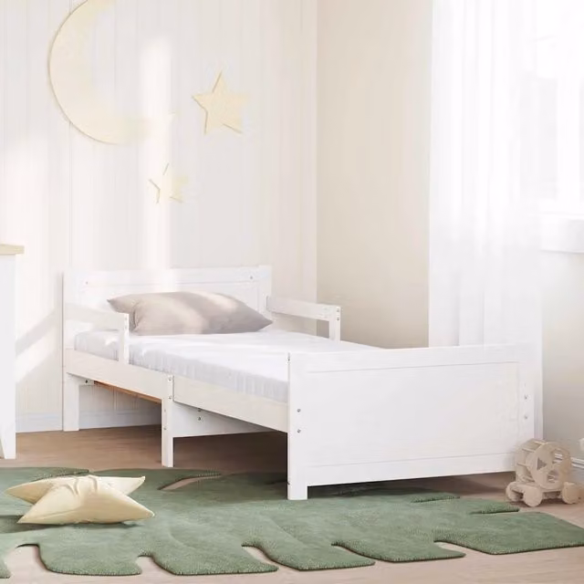 Struttura letto con materasso estensibile-Giroletto Bianco 80 x 200 cm 840930