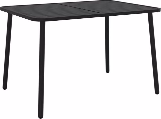 Tavolo da giardino rettangolare con piano ribaltabile in acciaio antracite L: 110 cm, P: 80 cm, H: 71 cm – 1