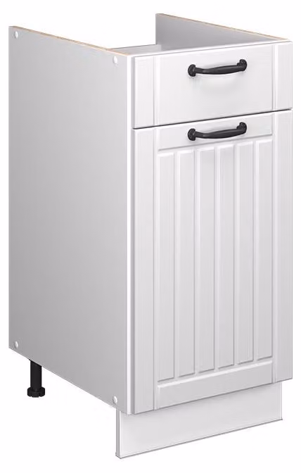 Mobile base per lavello/piano cottura Vicco Fame-Line Bianco rustico/Bianco 40 cm senza piano di lavoro, Model 60920