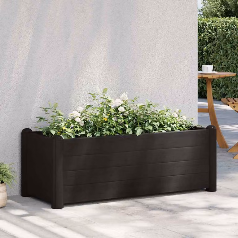 Letto rialzato da giardino vidaXL in plastica color antracite L: 100 cm, P: 43 cm, H: 35 cm