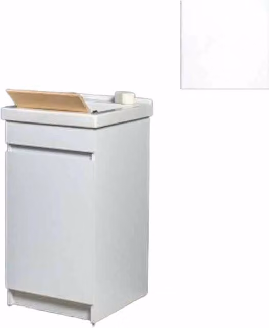 Mobile Lavatoio in Ceramica 1 Anta con Strofinatoio in Legno Massello 45x50x86A cm Bianco Opaco