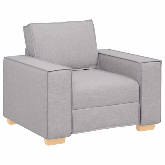 Poltrona Divano-Divano Sedia Grigio Nuvola 100x78x84 cm Tessuto