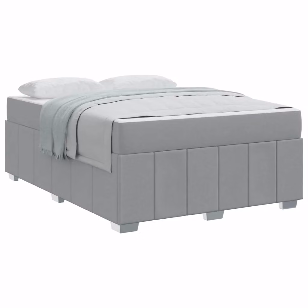 Struttura del letto vidaXL in tessuto grigio con doghe in legno L/P: 140 x 200 cm – 2