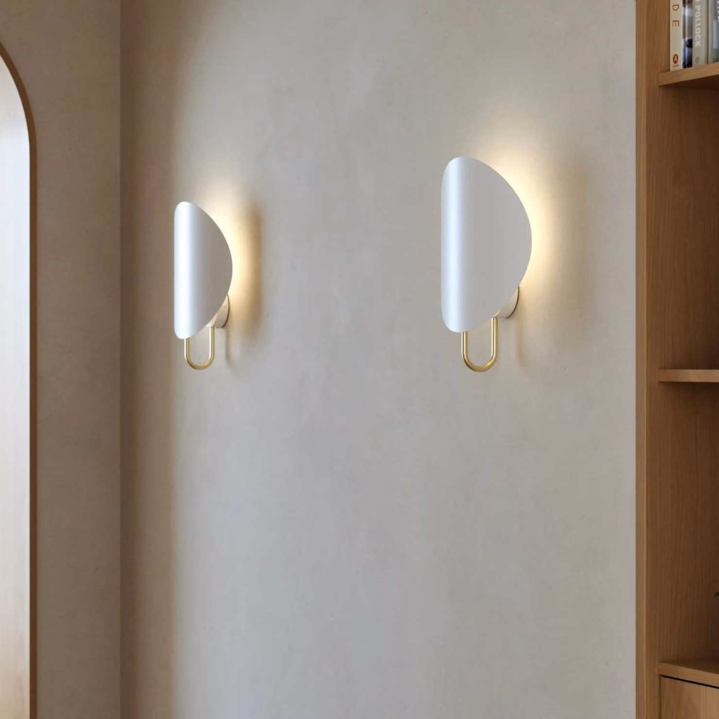 DFTP by Nordlux Applique da parete di design Spargo, Bianco / Opale, Corridoio, Metallo, Design, Applique