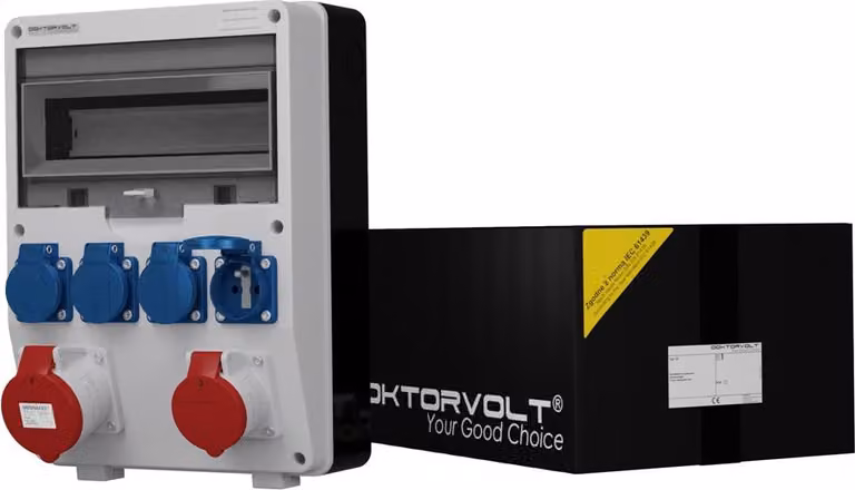 Distributore di potenza TD 16A 32A 4x230V sistema franz/belg Mennekes Doktorvolt 6855