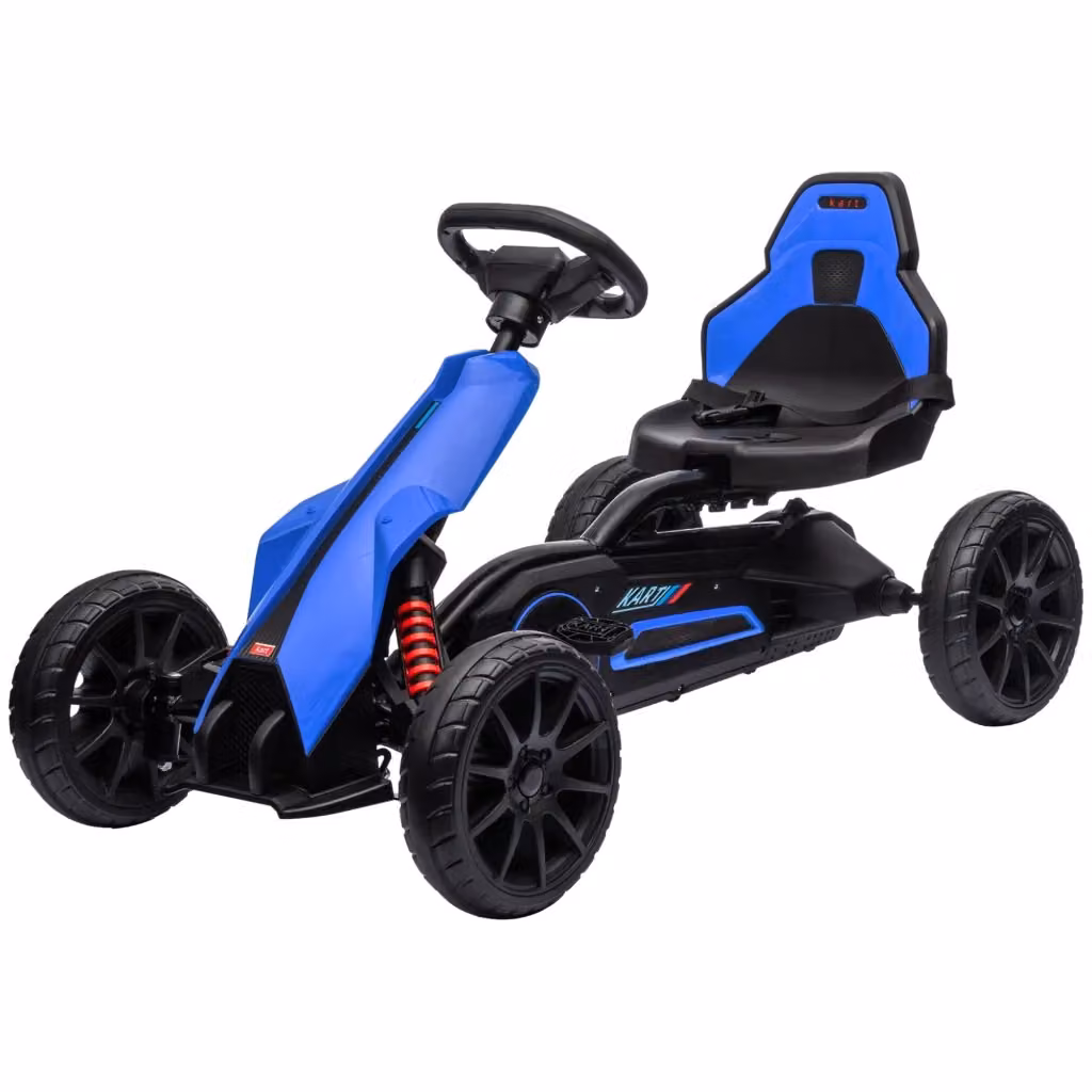 Go Kart Minimal per bambini 3-8 anni con freno e altezza regolabile, Blu – 2