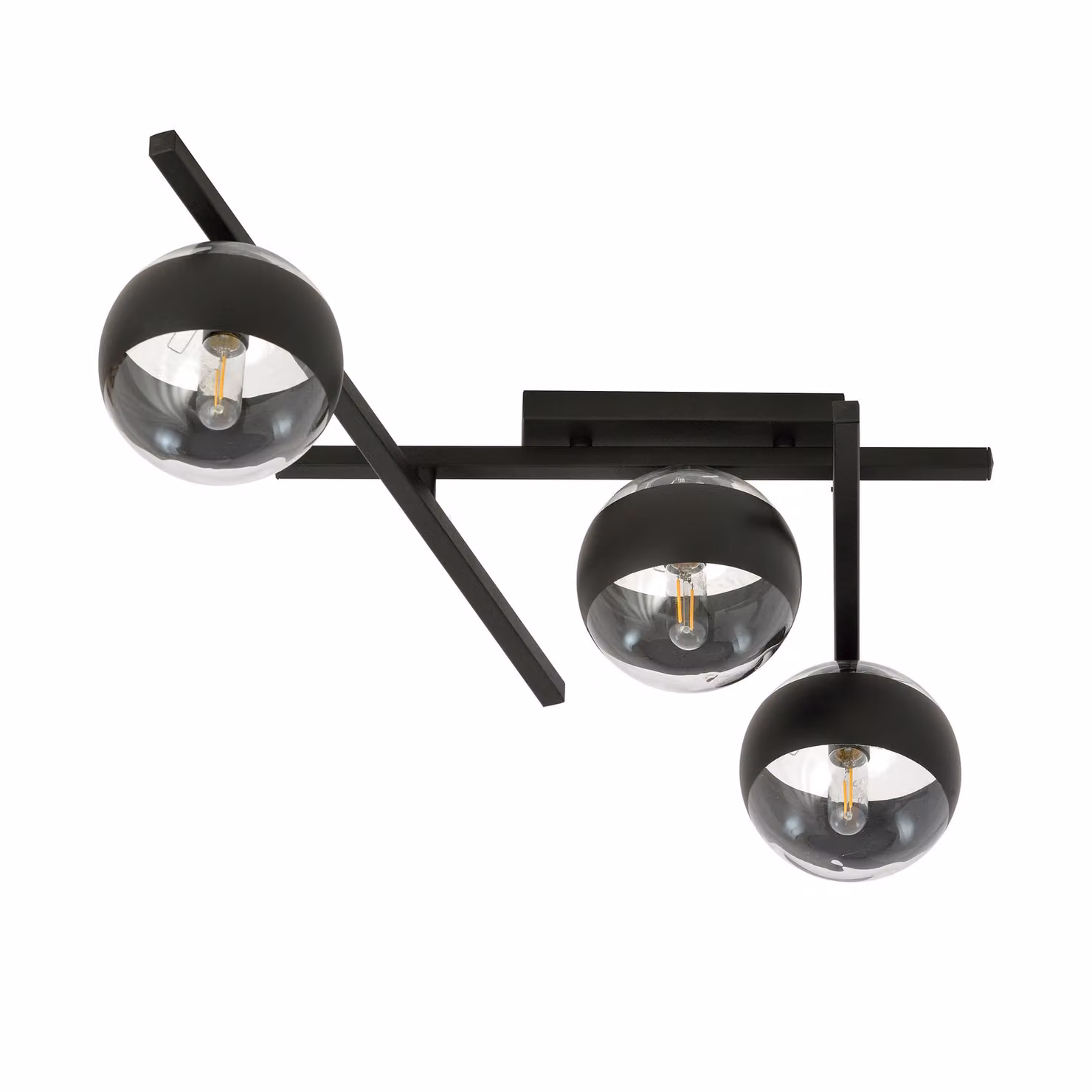 Lampada da soffitto Emibig 3xE14 40W SMART 3 NERO/RIGHE 1105/3