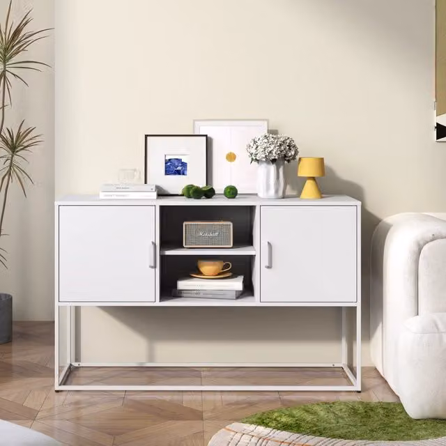 Armadio con cassetti e ante scorrevoli ¨C Xylo ¨C Bianco 120x75x40 cm