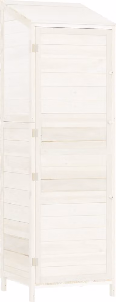Capanno da Giardino Bianco 55x52x174,5 cm Legno Massello Abete
