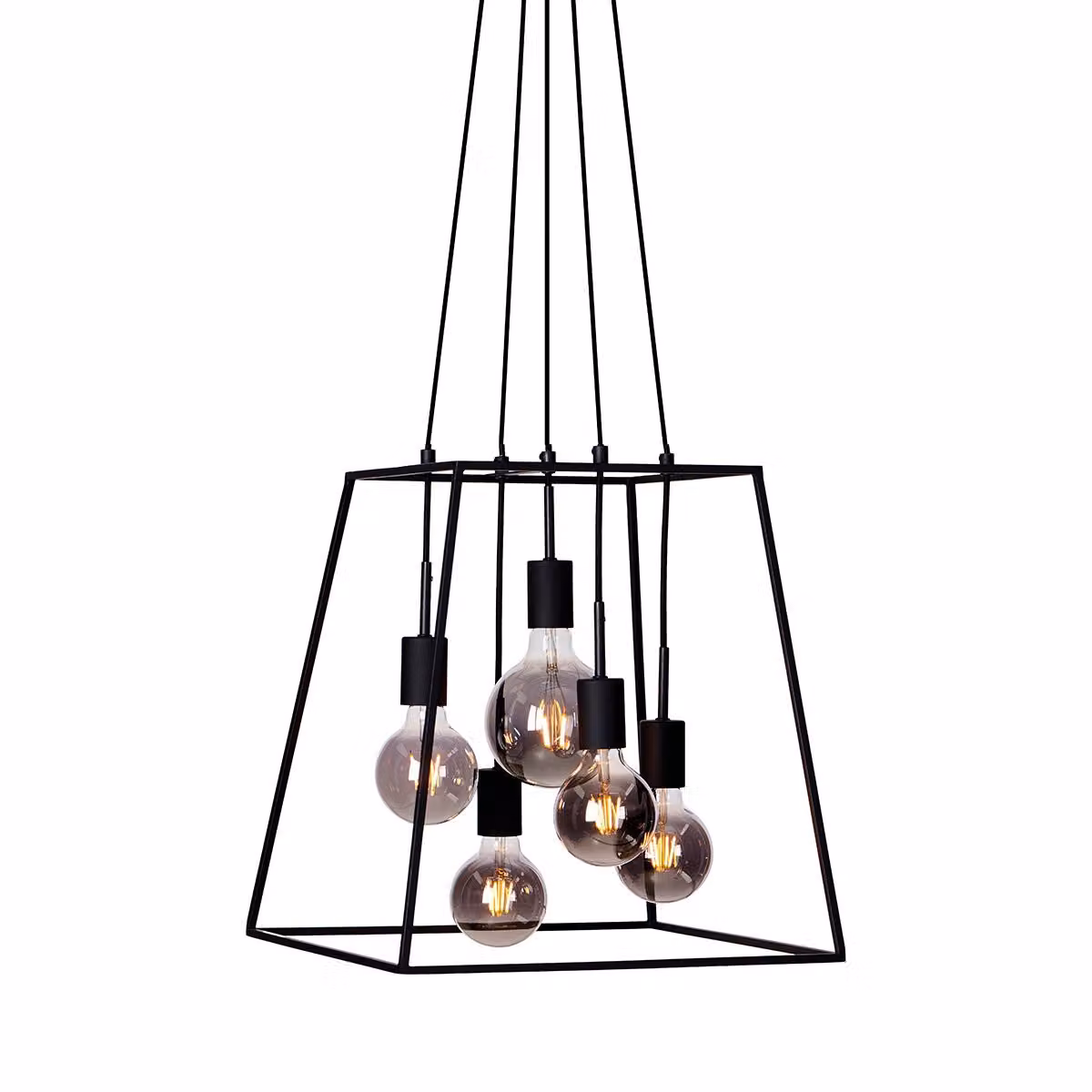 Italux Almodovi lampadario industriale nero PND-11532-5-BL