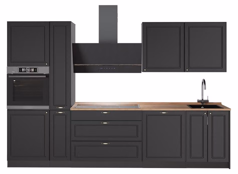 Cucina componibile Vicco Fame-Line Oro-antracite rustico/Antracite 310 cm, PL Rovere, Model 64250
