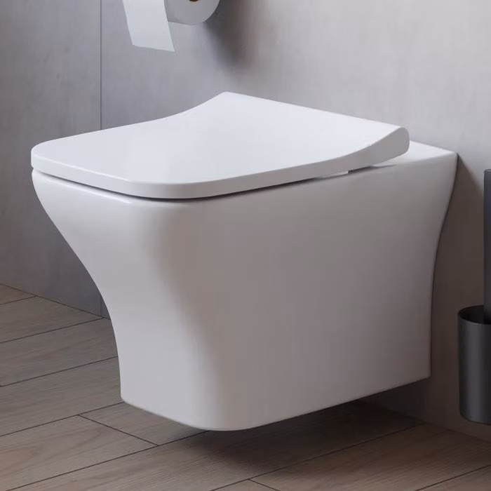 Kit per WC modello "pianura", composto da vaso WC e copriwater