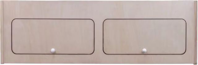 Armadio pensile per camper Monster Shop in legno di abete beige con ante soft-close e serratura L 80 cm x P 25 cm x H 25 cm