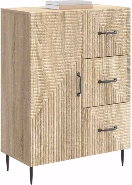Credenza Buffet Madia Design In in Rovere Sonoma, L: 66 cm, P: 34,5 cm, H: 89,5 cm