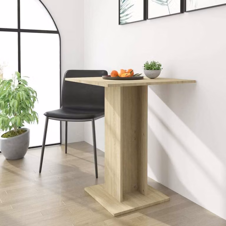 The Living Store Tavolo da bistrot in rovere Sonoma 60x60x75 cm Materiale in legno