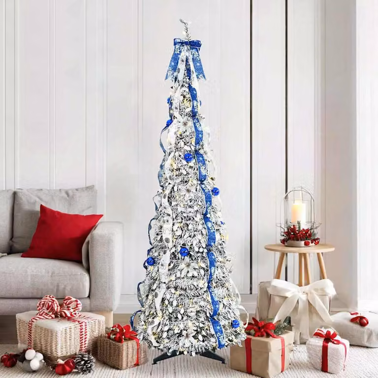 Maison Exclusive - Albero di Natale artificiale bianco, 180 cm, in PVC