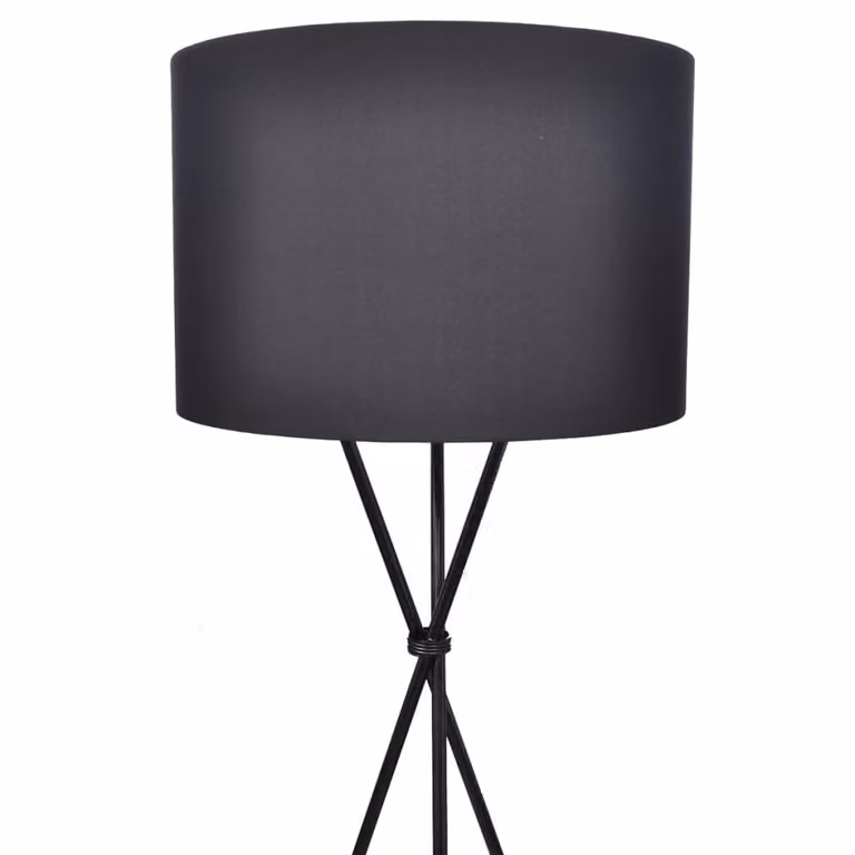 Lampada da Pavimento con Supporto Nero 139 cm