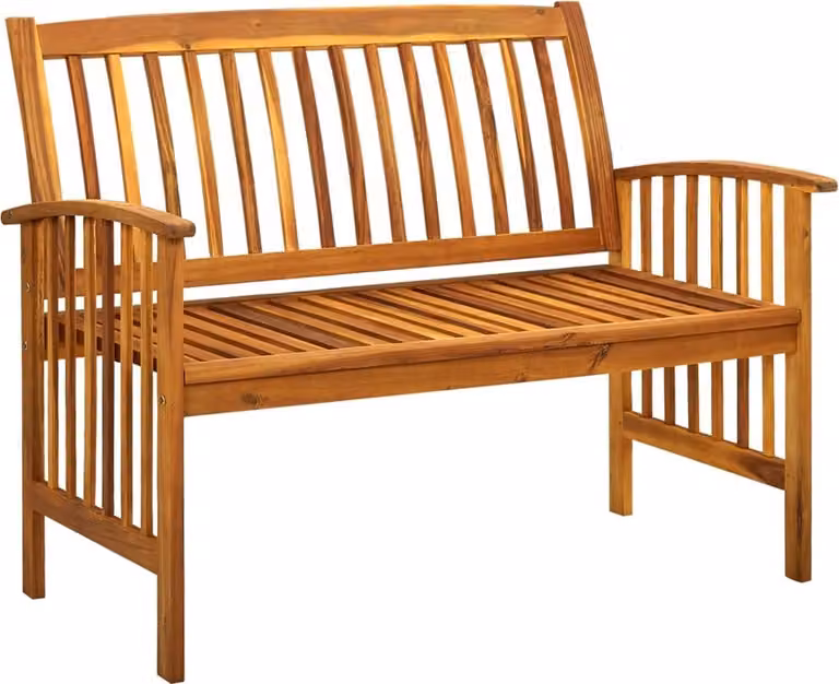 vidaXL Panca da giardino con cuscini 119 cm in legno massiccio di acacia