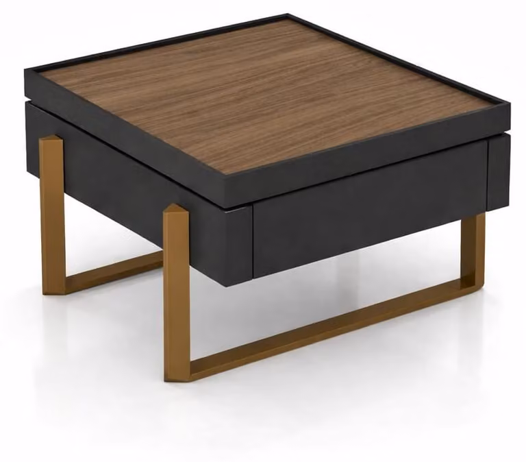Tavolino da salotto, design elegante e moderno, colore marrone
