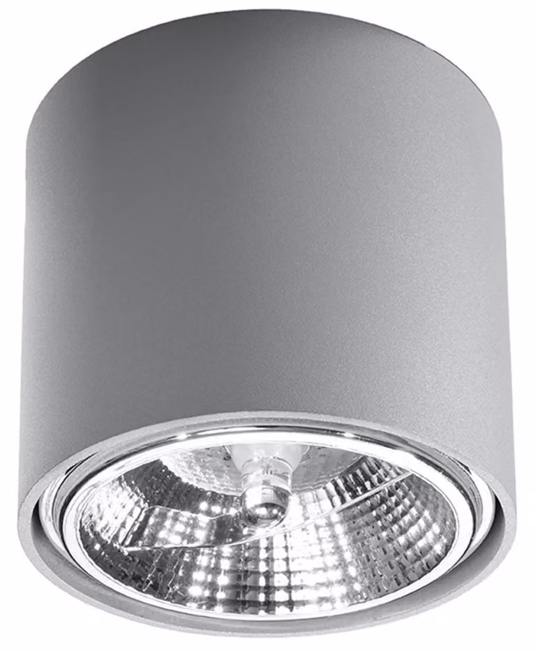 Lampada da soffitto TIUBE grigio 1xGU10/ES111 10W alluminio 11x12x12cm Sollux Lighting