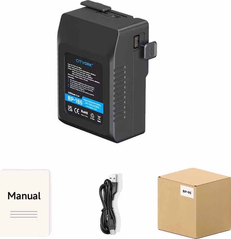 Batteria PALO Mini V Mount, capacità 12500mAh, ricarica bidirezionale PD 60W, 1 pezzo