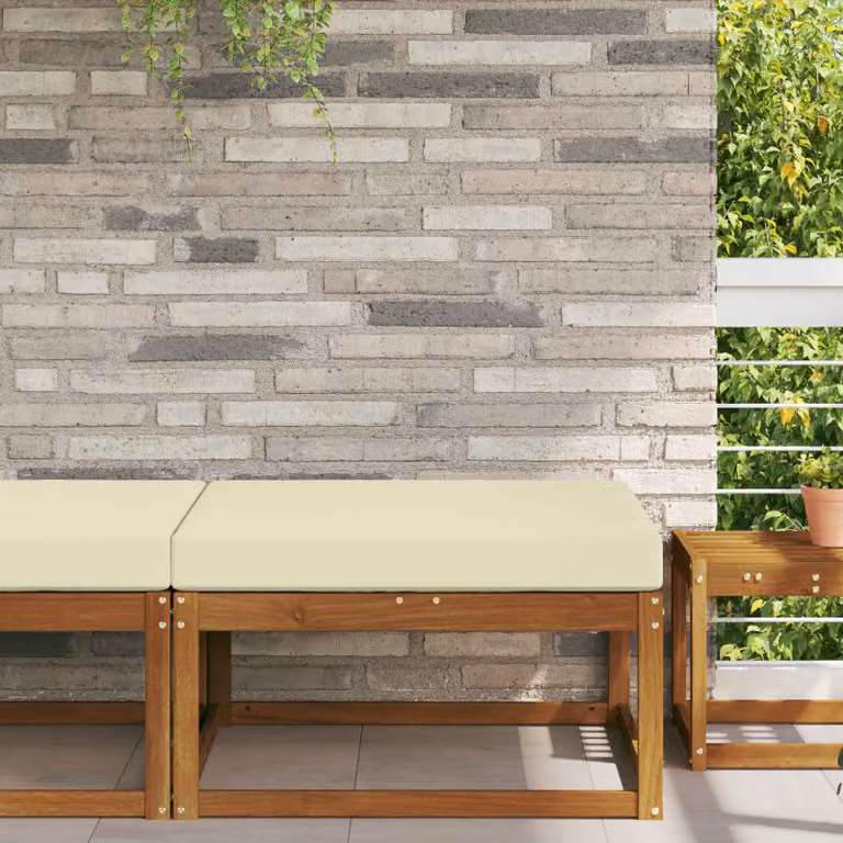 vidaXL Cuscino per divano da esterno moderno in poliestere beige L/P/H: 80 x 80 x 8 cm