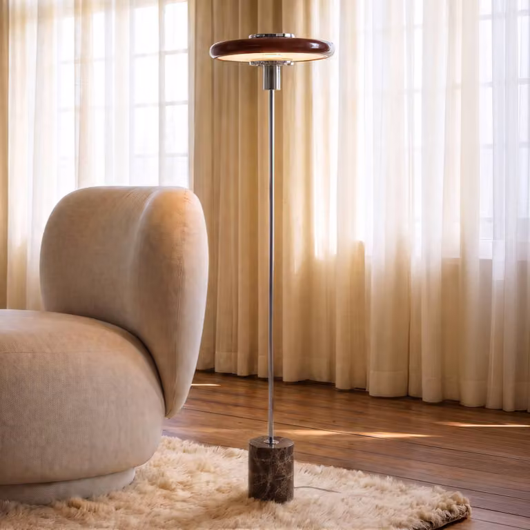 Lampada da terra Branford Lindby, Rosso, Soggiorno / Sala da pranzo, Metallo, Vintage, Lampada da terra