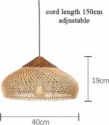 Lampada a sospensione, elegante design a cesto, versatile per diversi ambienti, 40x19 cm, lampadina non inclusa
