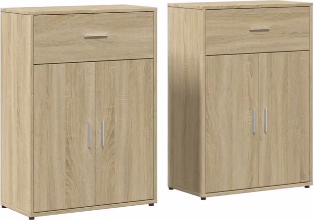 Credenze 2 pz | Madia | Buffet da pranzo | Armadio da pranzo Rovere Sonoma 60x30x84 cm in Legno Multistrato