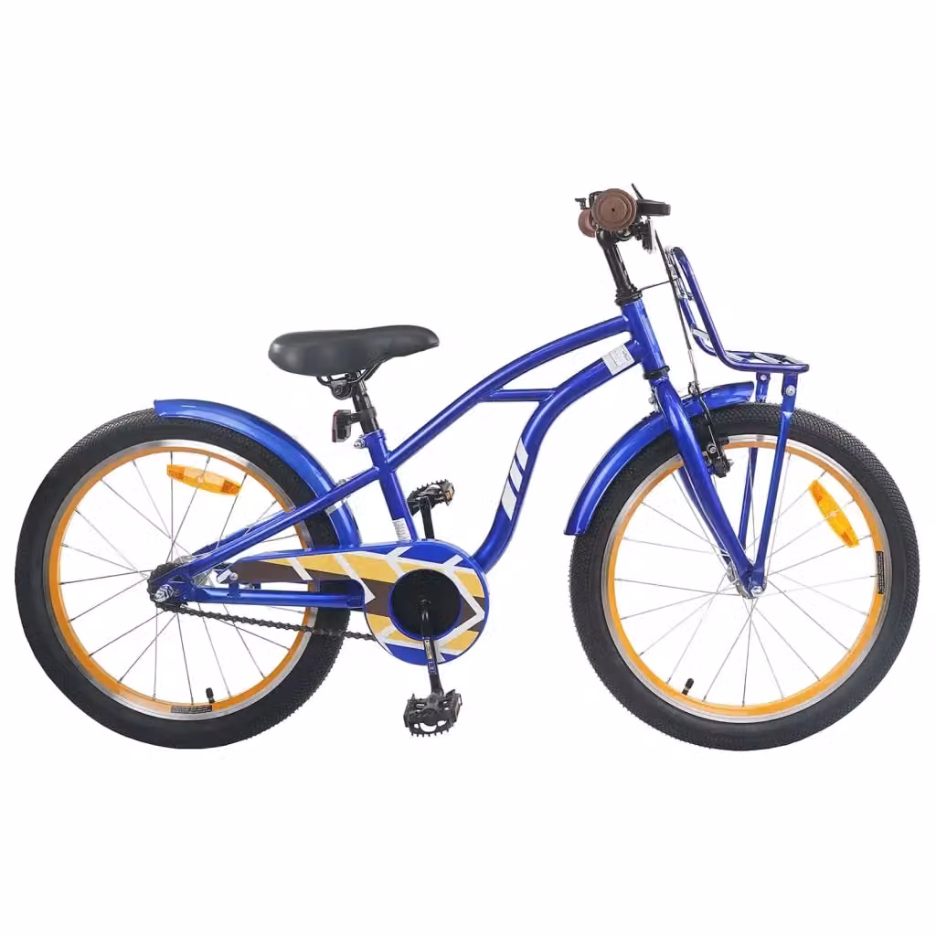Bicicletta per bambini da 22 pollici blu con componenti in metallo e gomma – 2