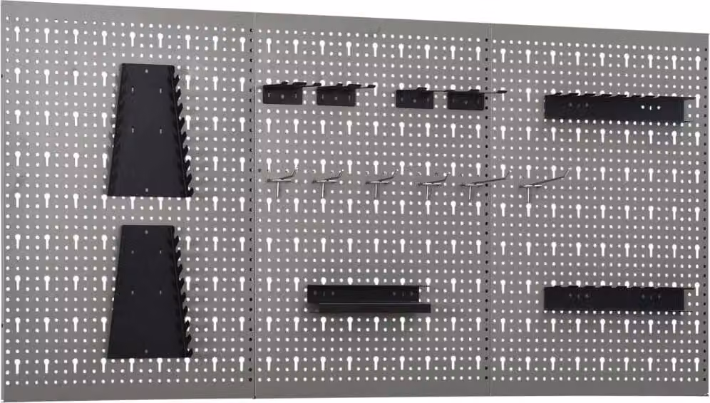 The Living Store Parete attrezzata 3 pezzi 40×58 cm in acciaio
