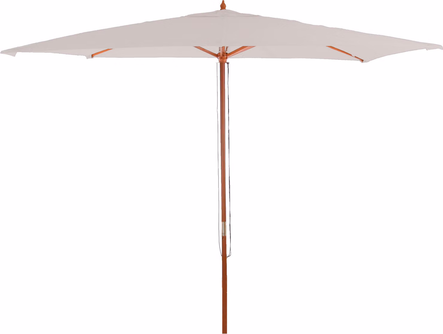 Ombrellone Lisbona, ombrellone da giardino e da mercato, Ø 3 m, poliestere/legno ~ color crema