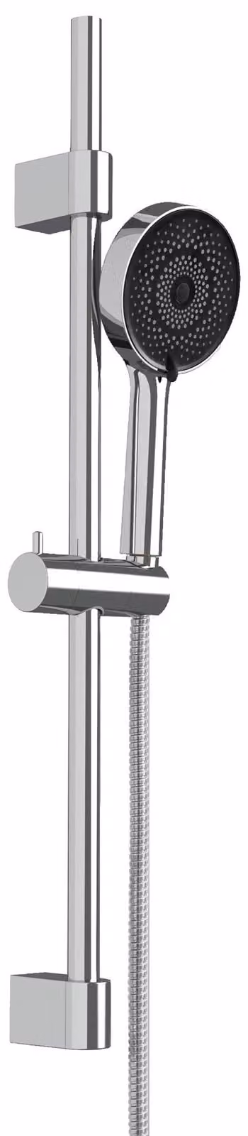 Set doccia WENKO Mod. Softwater, soffione a risparmio idrico con doccetta manuale e colonna doccia in acciaio inossidabile