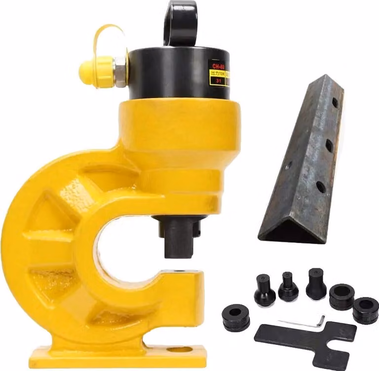 Utensile idraulico per la punzonatura dei fori, capacità di punzonatura di vari materiali, design compatto, colore giallo
