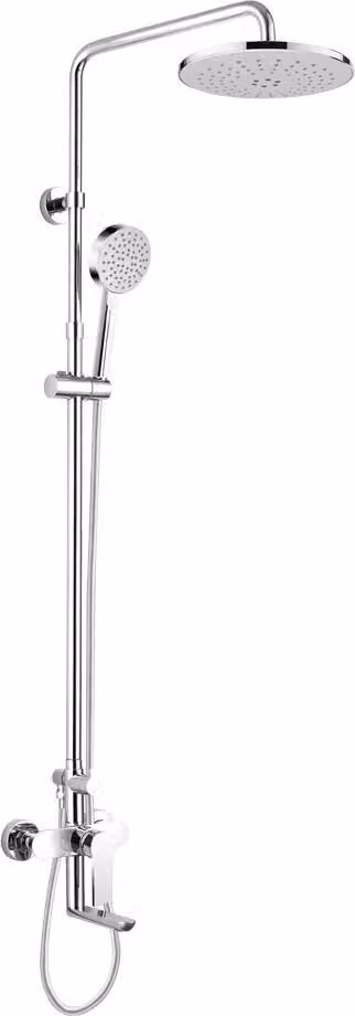 Miscelatore per vasca con piatto doccia rotondo Mereo Dita, grigio - CBE60101SAD