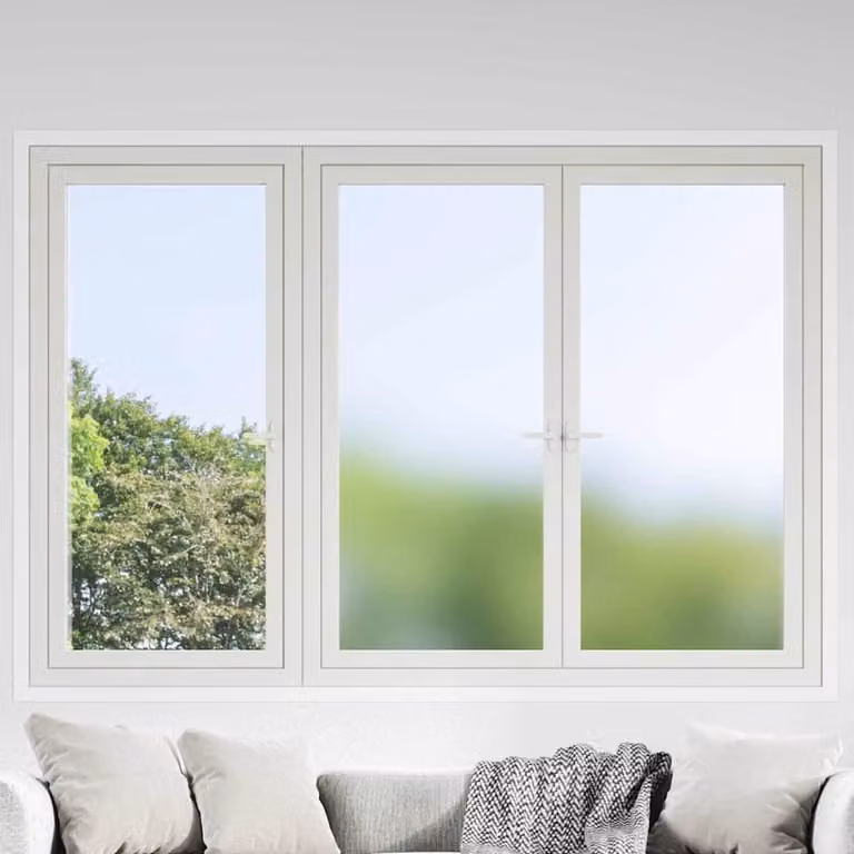 Pellicola statica per finestre vidaXL Grigio Frosted in PVC, L: 90 cm x P: 2000 cm