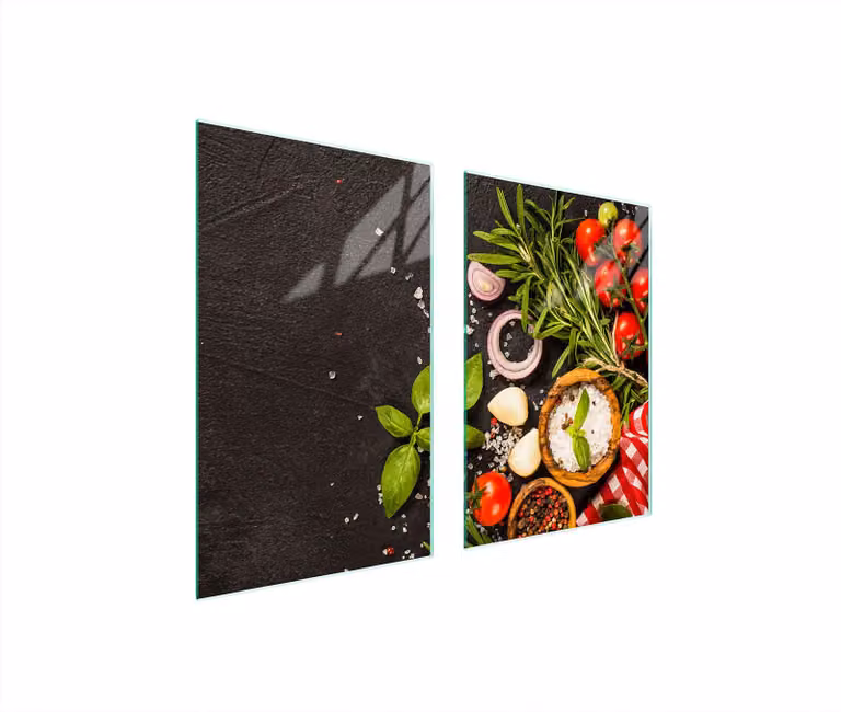 Piatto Protettivo In Vetro Per Cucina 65X52 Cibo