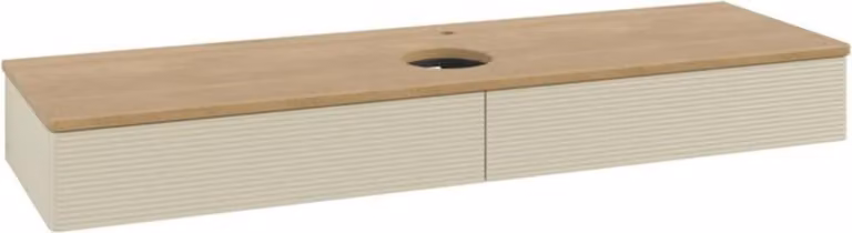 V&B Mobiletto con struttura frontale - illuminazione Antao 160x50cm, HL, WBP hon. Oa, si Gr m Lac