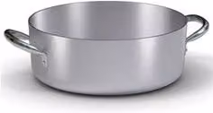 Casseruola bassa in alluminio Ballarini Silver con 2 manici, diametro 24 cm